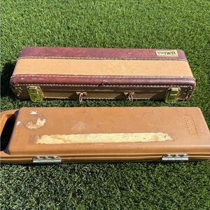 Lot of two flute Vintage Yamaha Hard Cases
